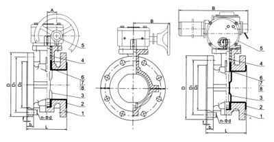 D(6,9)41F、D(6,9)41Fs、D341F、D341Fs法蘭襯氟塑料蝶閥